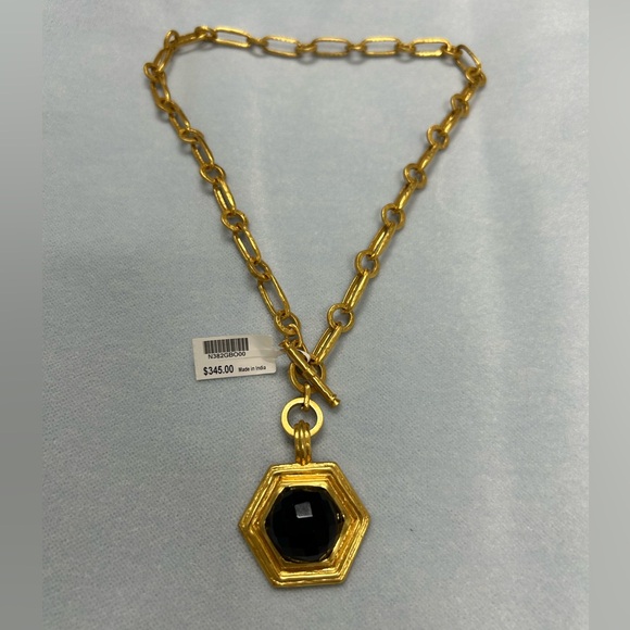 NWT!! Julie Vos Palladio Statement Necklace in Obsidian...